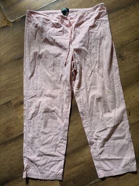 Lauren Ralph Lauren Pink and White Striped Kids Pants